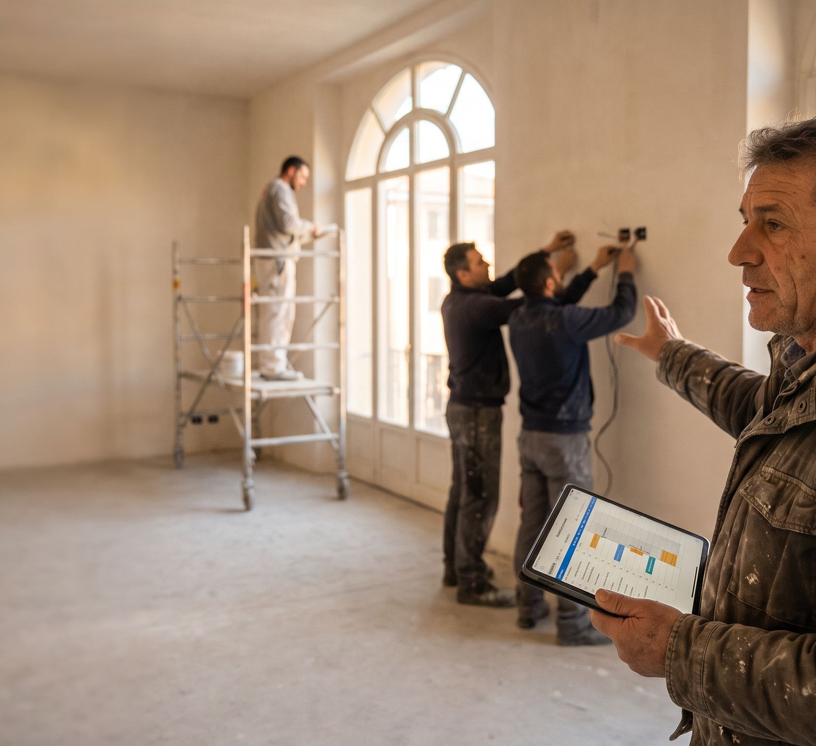 Il general contractor coordina la ristrutturazione di un appartamento