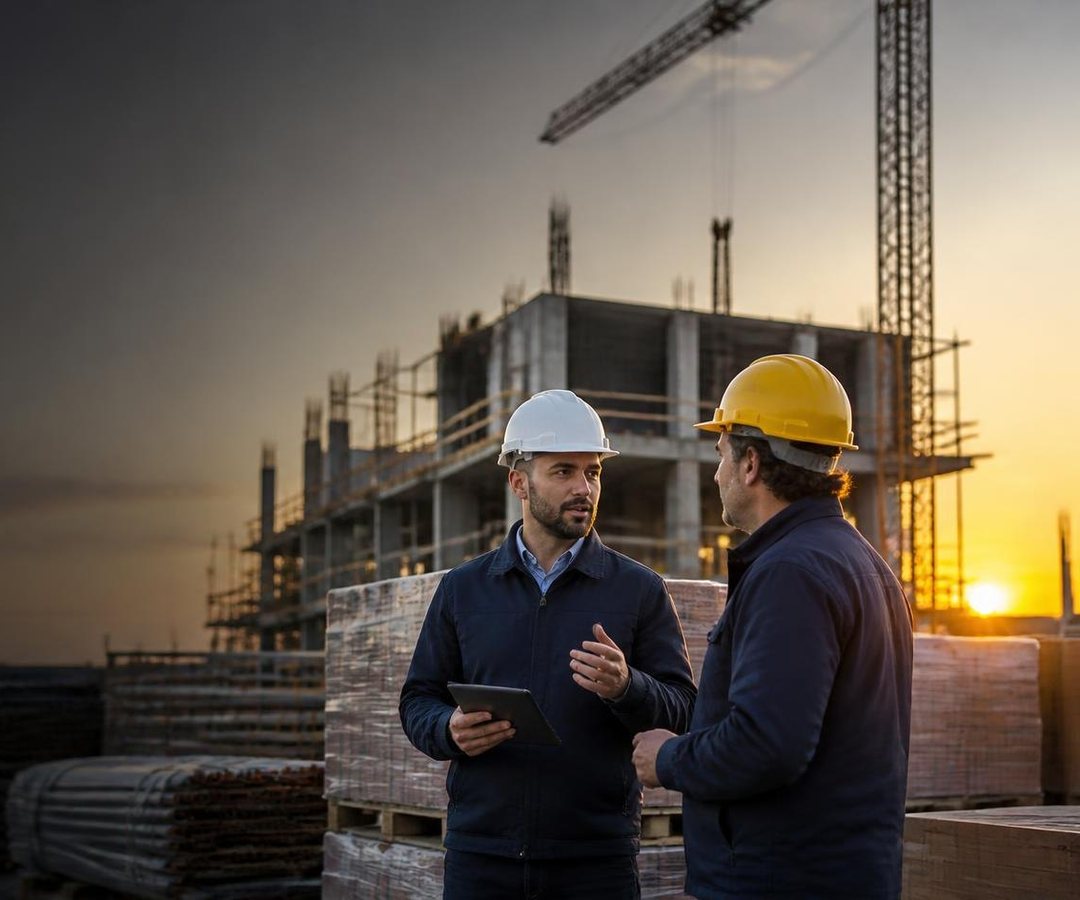 General contractor in un grande cantiere